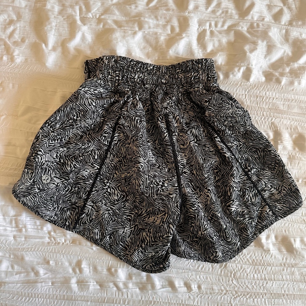 lululemon athletica Zebra Print High Waist Shorts